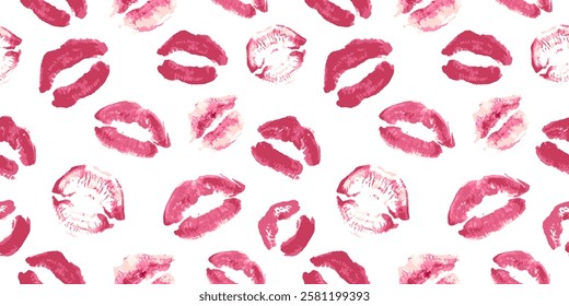 many kisses seamless pattern, Valentine's day