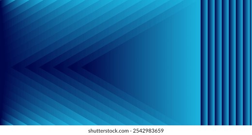 Muitos triângulos sobrepostos em camadas em tons de azul.
