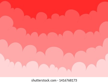 Many layers of sky in red color tone. Background concept.