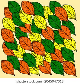 Many leaves cover the ground.