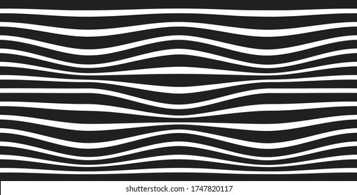Many lines are arranged in waves