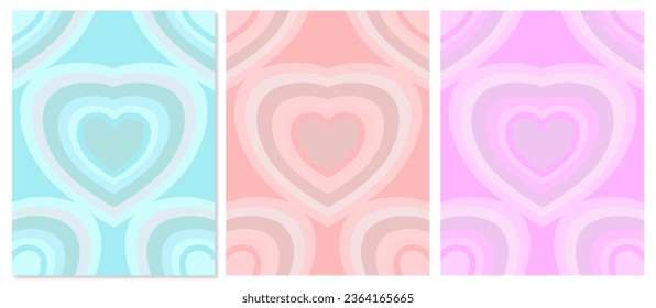 Many lines of hearts Stacked together in a distributed manner Use it as a background for a love story.			