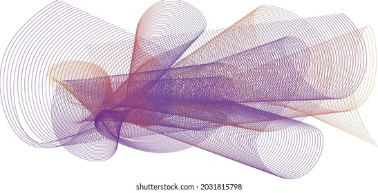 gradiente de colores de vectores de onda de muchas líneas