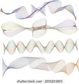 many lines wave vector color gradient