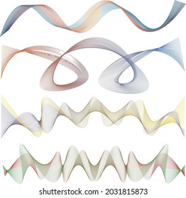 many lines wave vector color gradient