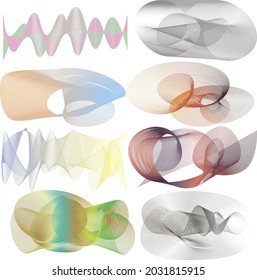 many lines wave vector color gradient
