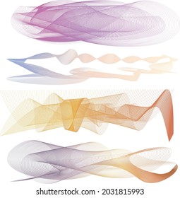 many lines wave vector color gradient