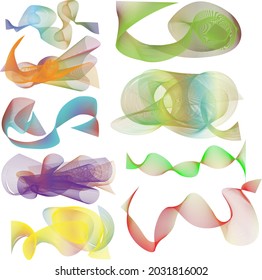 many lines wave vector color gradient