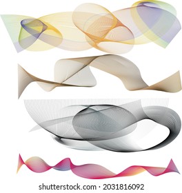 many lines wave vector color gradient