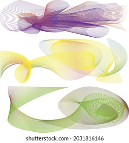 many lines wave vector color gradient