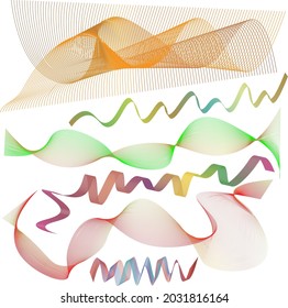 many lines wave vector color gradient