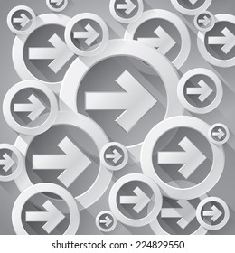 Many minimalistic arrows, move forward, required component for your business, vector design