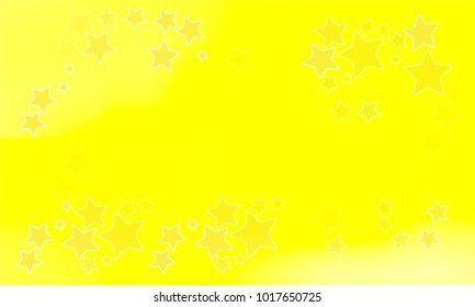 Many Modern and Stylish Yellow Stars on Yellow Gradient Background
