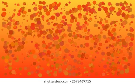 Many overlapping orange octagons with varying colors on an orange gradient background.