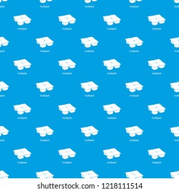 Many packages pattern vector seamless blue repeat for any use