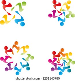 Many people abstract as a team logo