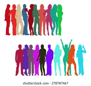Many People Illustration 