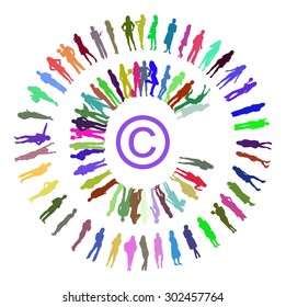 Many People Illustration 