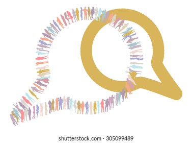 Many People Illustration 