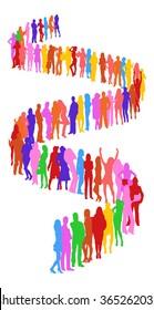 Many People Illustration 