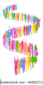 Many People Illustration 