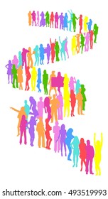 Many People Illustration 