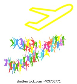 Many People Over white 