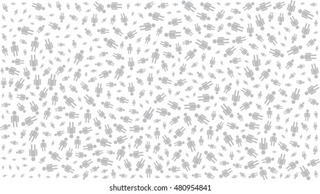 many people standing in a crowed vector illustration