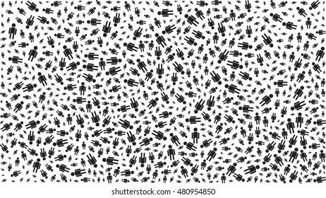 many people standing in a crowed vector illustration