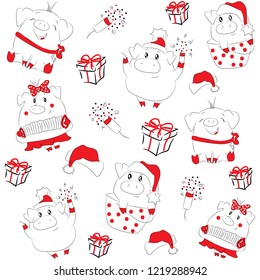 
Many pigs. Holiday