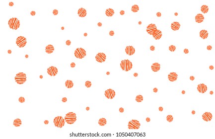 Many Pink Embroidered Circles of Different Size on White Background