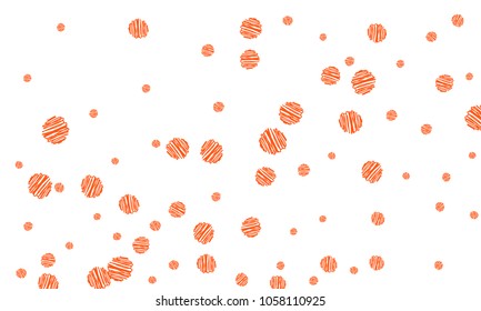 Many Pink Embroidered Circles of Different Size on White Background