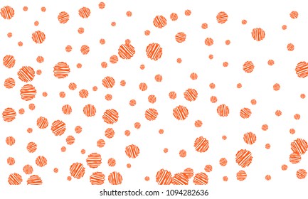 Many Pink Embroidered Circles of Different Size on White Background