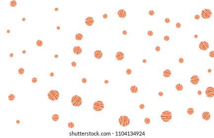 Many Pink Embroidered Circles of Different Size on White Background