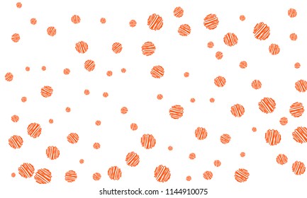 Many Pink Embroidered Circles of Different Size on White Background
