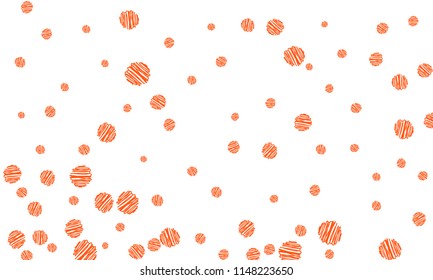 Many Pink Embroidered Circles of Different Size on White Background