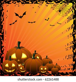 Many pumpkins for Halloween