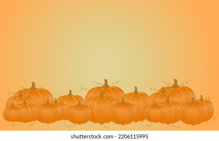 Many pumpkins is on floor, can use to be wallpaper on Halloween or work 