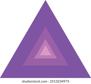 many purple monochrome triangle shape on white background. polygonal geometric figure. 