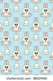 Many rabbits in various poses, concept
