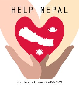 many races hands cooperate to help nepal from earthquake disaster