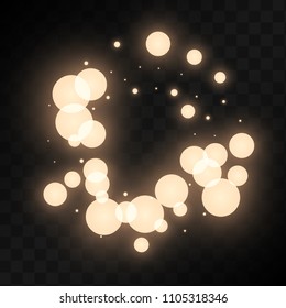 Many Random Falling Pastel Light Pink Confetti on Black Background. Vector Stars Sky. Invitation Background. Banner, Greeting Card,  New Year and Christmas card, Postcard, Packaging, Textile Print.