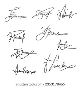 Many random signature for your idea or for company logo