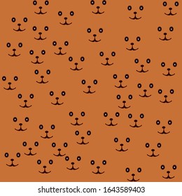 Many rats' faces are smiling on a brown background.
