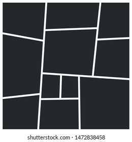 Many rectangular frames come together