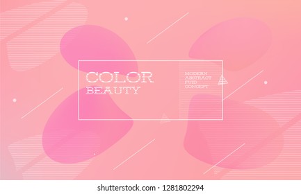 Many red gradient plastic abstract shapes. Set of stylish fluid forms in the form of drops. Vector illustration isolated on white background. 