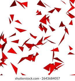 Many red triangles that look like they are falling down from above.