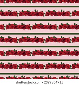 Many rose flower Seamless Pattern Design