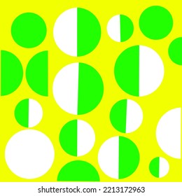 many semi-circles of irregular abstract color.