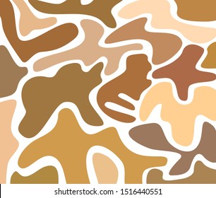 
Many shades of brown pattern On a white background, vector illustration.
